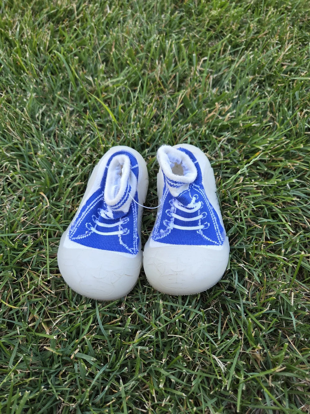 Kids Blue Slip-On Sock Sneakers